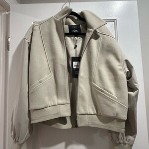 Her Legacy Women's Cream Bomber Jacket